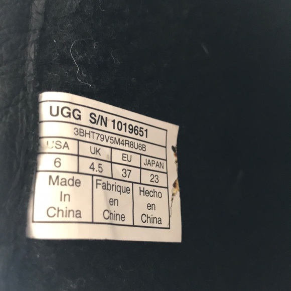 ❤️NWOB UGG Chancey Water Resistant Moto Style Boots Black Size 6 - Picture 7 of 8